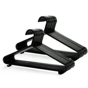 Halal Plastic (12 and 1free Pcs) Pieces Versatile, Lightweight, Space-Saving, Non-Slip, Slim Designed, Dry and Wet Clothes Hanger Set