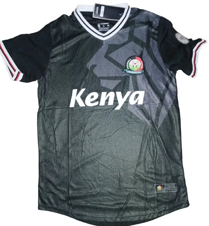 Kenyan Black National Football Team Jersey – “Weka Game Kwa Form” Edition | Harambee Stars Supporters Shirt | Sleek, Breathable & Stylish Kenya Pride Wear