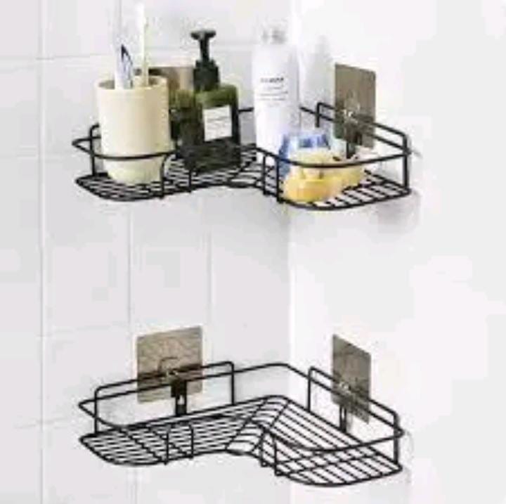 1Pc Corner Shower Shelf/ Rack Bathroom/ Kitchen /Toilet Storage Organizer Home & Kitchen, Storage & Organization Rack & Shelves