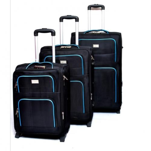 3 in 1 traveling bag suitcaseStylish travel suitcase made from durable fabric 180-degree wheels for convenient movement Navyblue in color Strong handles Large and spacious enough for your belonging