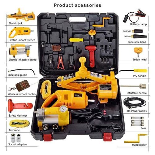 CLEARANCE OFFER 3 Ton Electric Car Jack- 12V Jack Lift With Electric Wrench