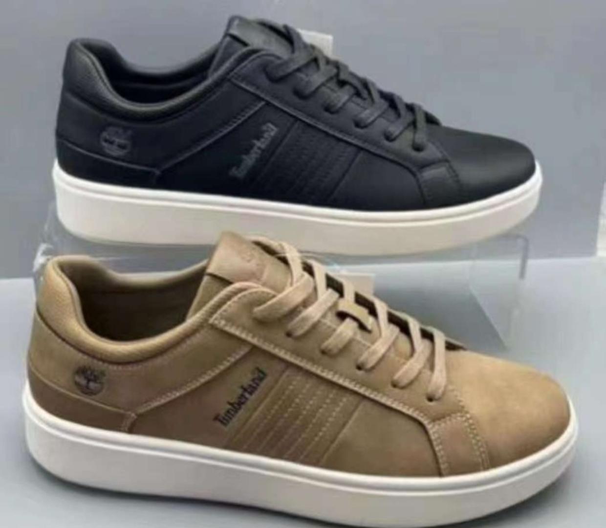 Men’s Timberland-Inspired Casual Sneakers – Black & Brown (Sizes 40-45)