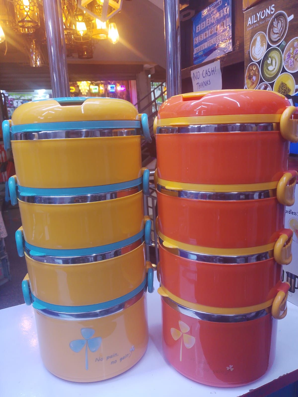 4-Layer Stainless Steel Thermal Lunch Box | Food Warmer Leak-Proof Bento Container