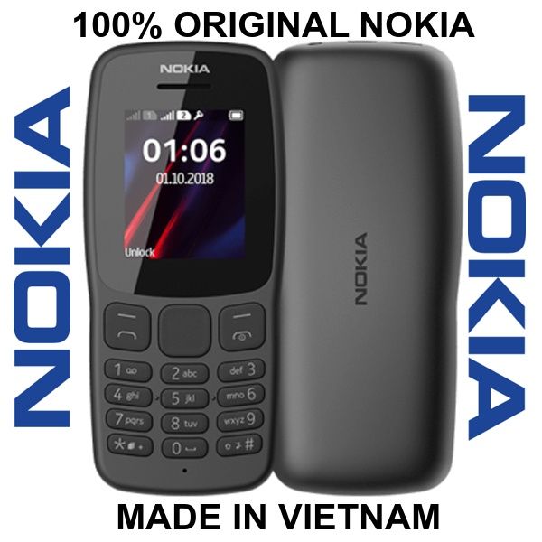 New Original Nokia 106 800 mAh 1.8" Dual SIM Cards Unlocked Cheap Durable Old Phone Classic Feature