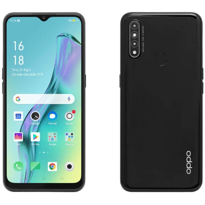 REFURBISHED  OPPO A31 Smart Phone 6GB+128GB With Fingerprint Unlock 6.50inch Support 2G/3G/4G Network Dual SIM 4230mAh BLACK WITH FIVE MONTHS WARRANTY