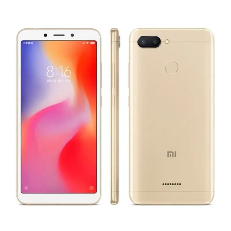 REFURBISHED REDMI 6 DISPLAY 5.45 INCHES REAR CAMERA  12MP + 5MP FRONT CAMERA 5MP 4GB RAM 32GB/64GB ANDROID 8.1 FINGERPRINT UNLOCK WITH FREE CHARGER