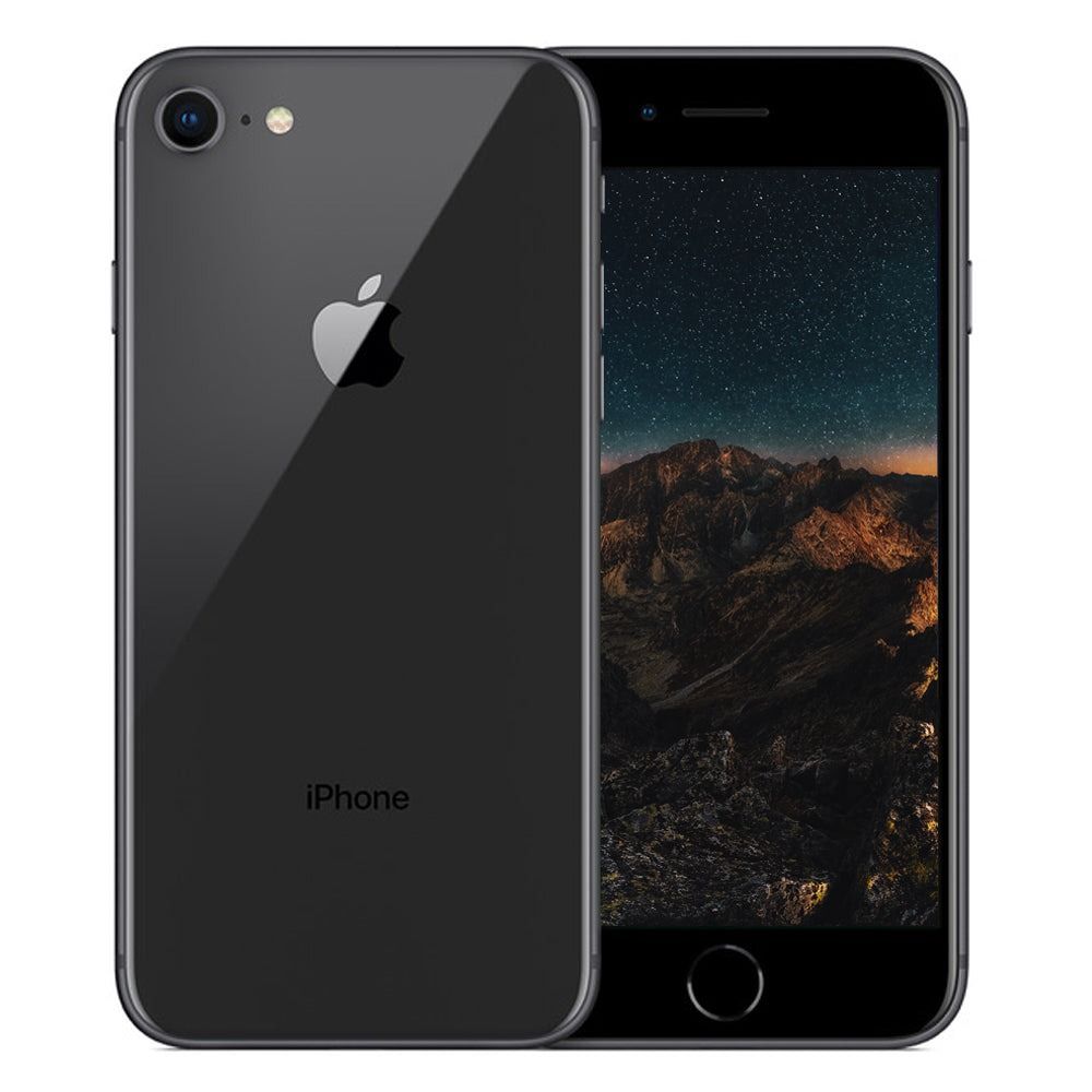 REFURBISHED IPHONE 8 64GB BLACK/RED DUAL BACK CAMERA 12MP+7MP DISPLAY SIZE 4.7 INCHES BATTERY HEALTH 100%