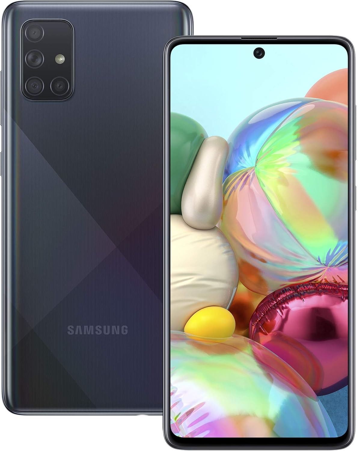 REFURBISHED SAMSUNG A71 4G 128GB ROM 6GB RAM DISPLAY 6.7 INCHES 8GB RAM 128GB ROM REAR CAMERA 64MP + 12MP + 5MP + 5MP BATTERY CAPACITY 4500Mah