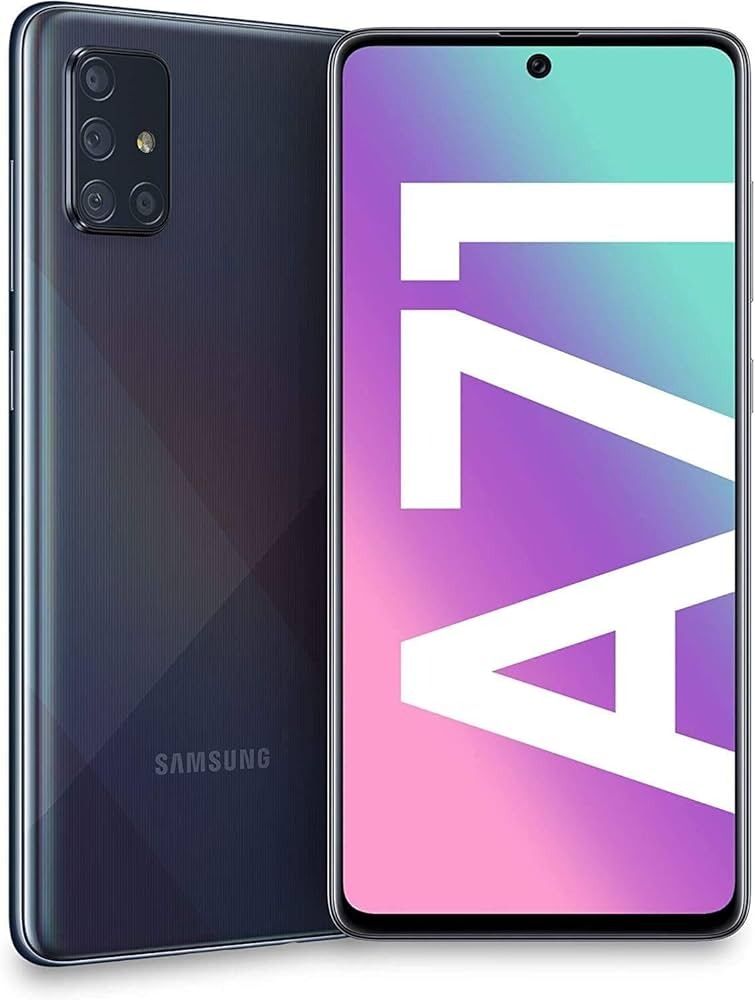 REFURBISHED SAMSUNG A71 4G 128GB ROM 6GB RAM DISPLAY 6.7 INCHES 8GB RAM 128GB ROM REAR CAMERA 64MP + 12MP + 5MP + 5MP BATTERY CAPACITY 4500Mah