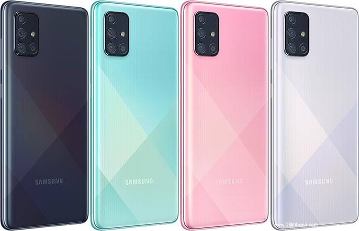 REFURBISHED SAMSUNG A71 4G 128GB ROM 6GB RAM DISPLAY 6.7 INCHES 8GB RAM 128GB ROM REAR CAMERA 64MP + 12MP + 5MP + 5MP BATTERY CAPACITY 4500Mah