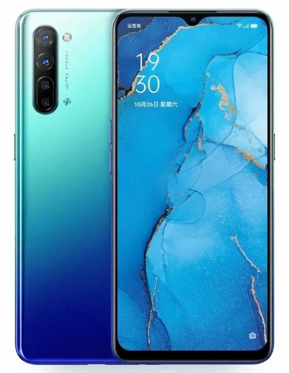 REFURBISHED OPPO RENO 3 5G 8GB RAM 128GB ROM QUAD BACK CAMERA 64MP + 8MP + 2MP + 2MP DISPLAY 6.4 INCHES BATTERY CAPACITY 4500 MAH WITH FOUR MONTHS WARRANTY(NO FINGERPRINT)