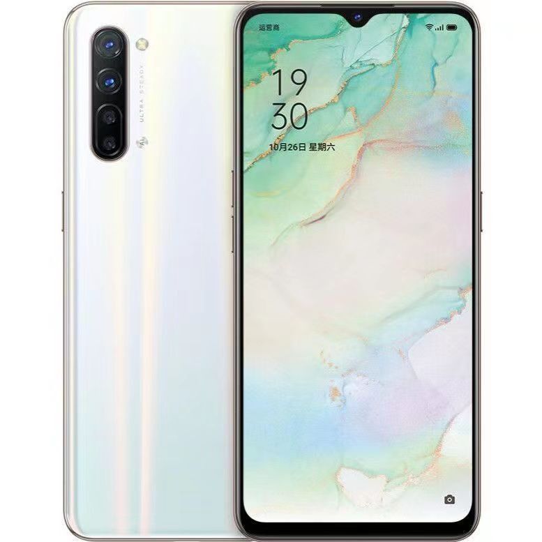 REFURBISHED OPPO RENO 3 5G 8GB RAM 128GB ROM QUAD BACK CAMERA 64MP + 8MP + 2MP + 2MP DISPLAY 6.4 INCHES BATTERY CAPACITY 4500 MAH WITH FOUR MONTHS WARRANTY(NO FINGERPRINT)
