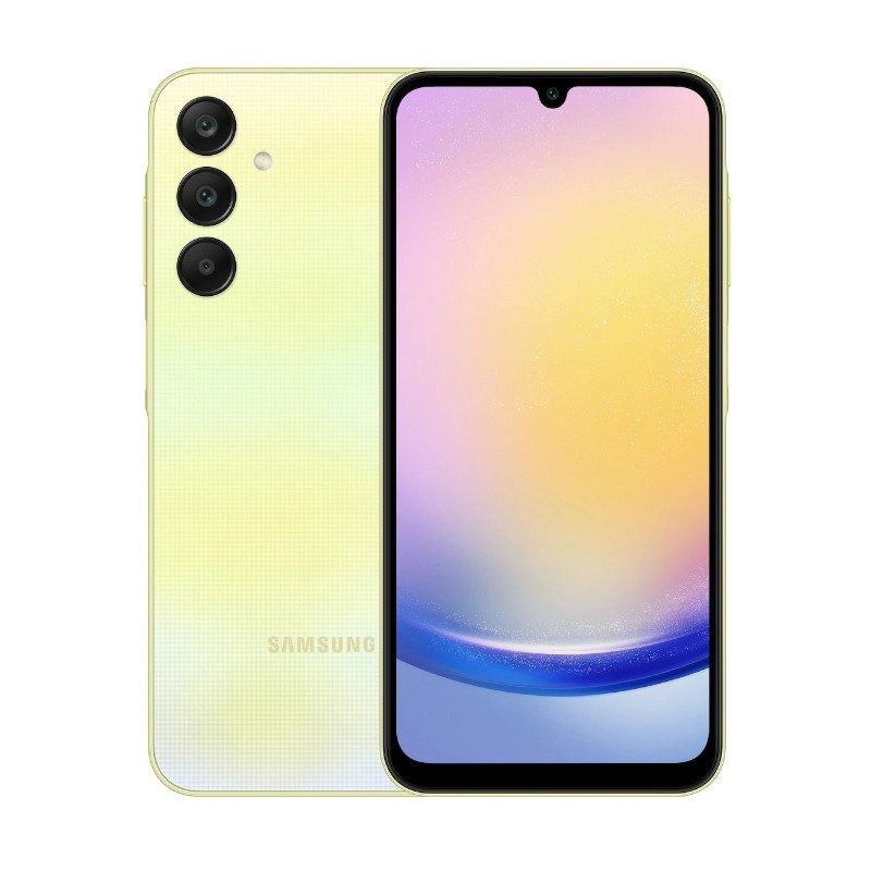 REFURBISHED SAMSUNG A25 5G 128GB ROM 6GB RAM DISPLAY 6.5 INCHES REAR CAMERA  50MP + 8MP + 2MP FRONT CAMERA 13MP BATTERY CAPACITY 5000Mah ANDROID 15 BLUE/WHITE