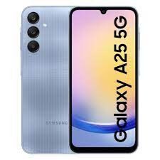 REFURBISHED SAMSUNG A25 5G 128GB ROM 6GB RAM DISPLAY 6.5 INCHES REAR CAMERA  50MP + 8MP + 2MP FRONT CAMERA 13MP BATTERY CAPACITY 5000Mah ANDROID 15 BLUE/WHITE