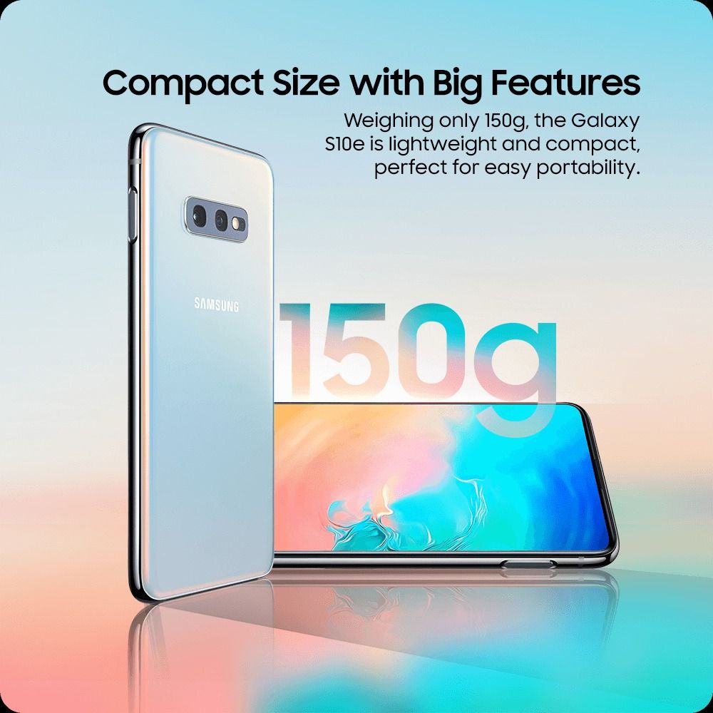 REFURBISHED SAMSUNG S10E 128GB ROM 6GB RAM DISPLAY 5.8 INCHES REAR CAMERA 12MP + 16MP FRONT CAMERA 10MP ANDROID 12 WITH ACCESSORIES