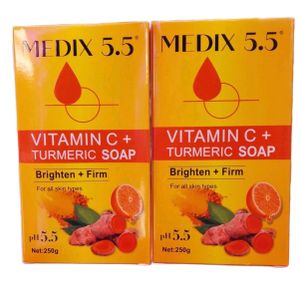 Medix5 5 (New)MEDIX 5.5 VITAMIN C + TURMERIC SOAP Brighten + Firm PH5.5 (250g)