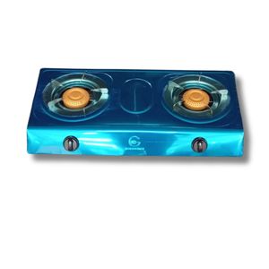 Eurochef Autoignition Table Top Stainless Steel Two Burner Gas Cooker