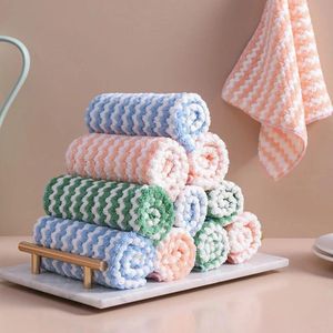 5 PCs 20by 20 cm Microfiber Cleaning Cloth, Dish Cloths for Washing Dishes, Ultra Absorbent Kitchen Towels Rags for Cleaning House Keeping