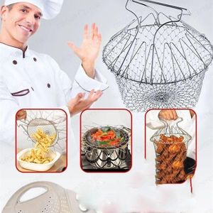 Multipurpose Stainless Steel Foldable Cooking Chef Basket
