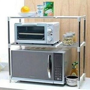 2 Tier Adjustable Microwave Stand Or Organizer