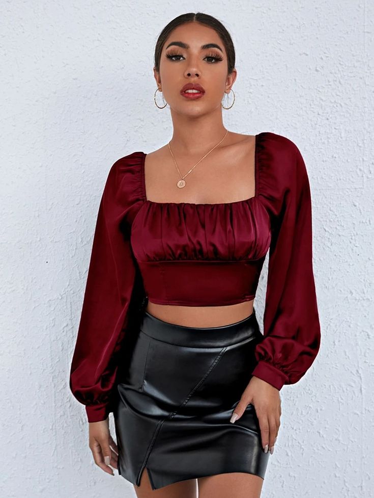 silk crop tops