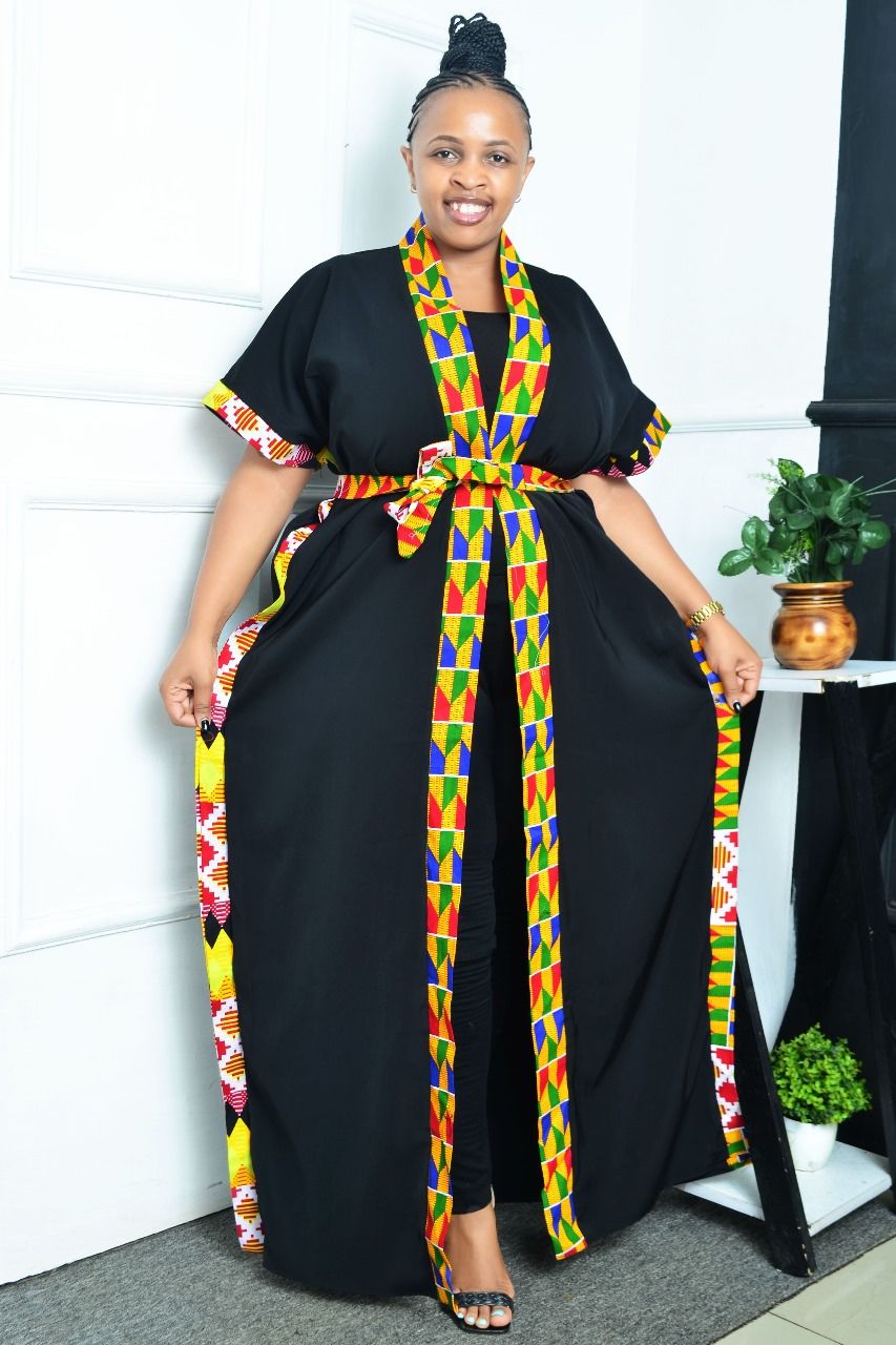 Ankara Patched Kimono – Bold Meets Elegant