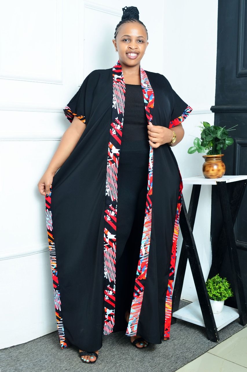 Ankara Patched Kimono – Bold Meets Elegant