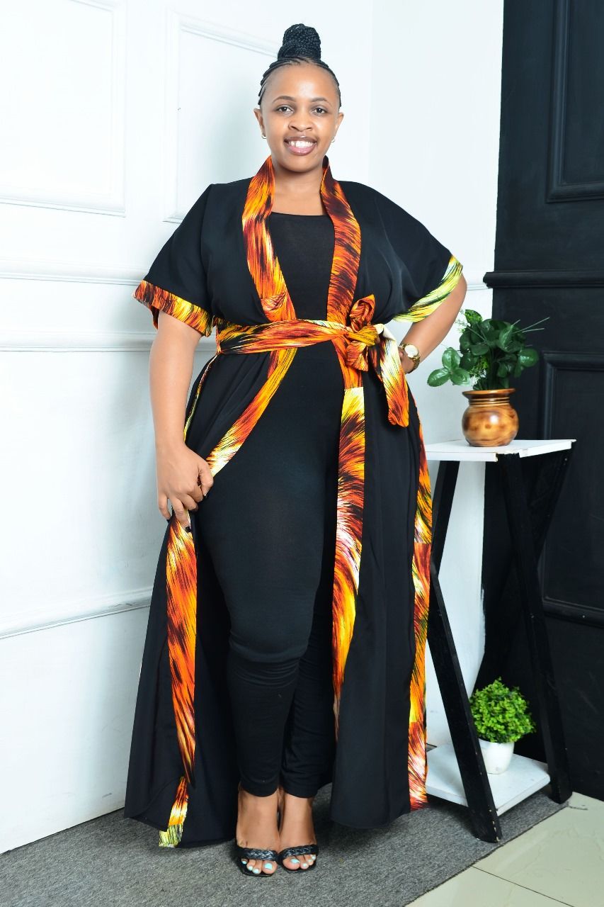 Ankara Patched Kimono – Bold Meets Elegant