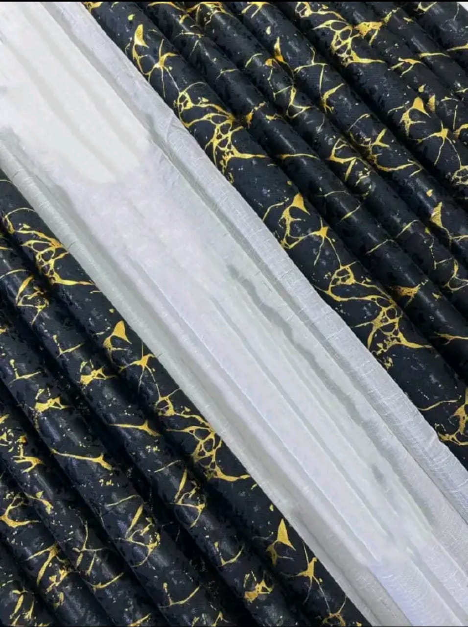 {Clearance Sale}  Blackout Crushed Velvet Curtains Eyelet Ring Top Marble Pair Curtains