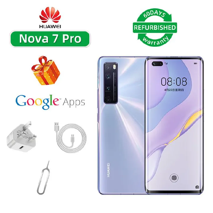 Refurbished Huawei Nova 7 Pro 5G CPU HiSilicon Kirin 985 6.53-inch screen 64MP camera 4000mAh battery smartphone