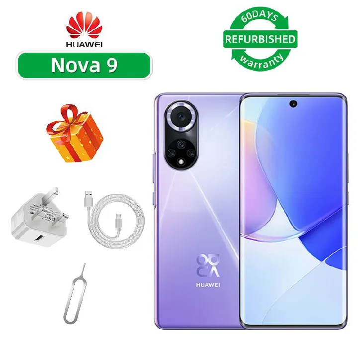 Refurbished Huawei Nova 9 4G CPU Qualcomm Snapdragon 778G 4G 6.57-inch screen 50MP camera 4300mAh battery smartphone