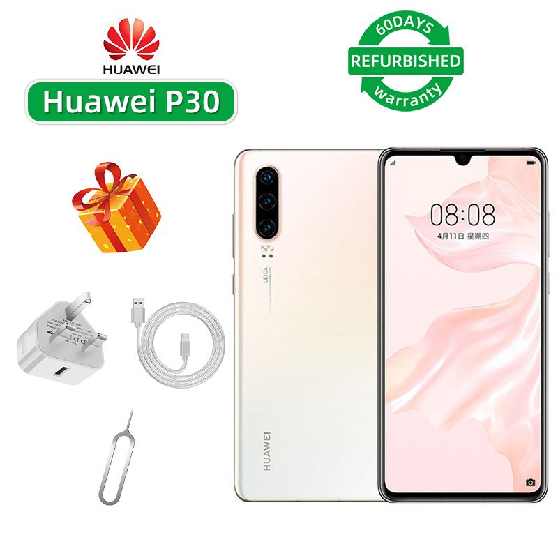 Refurbished Huawei P30 4G CPU Hisilicon Kirin 980 6.1-inch screen 40MP camera 3650mAh battery smartphone