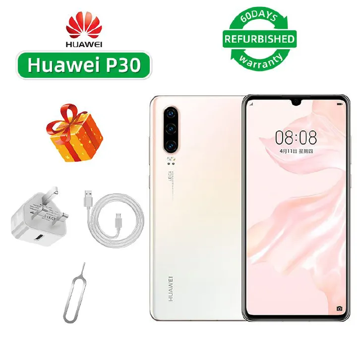 Refurbished Huawei P30 4G CPU Hisilicon Kirin 980 6.1-inch screen 40MP camera 3650mAh battery smartphone