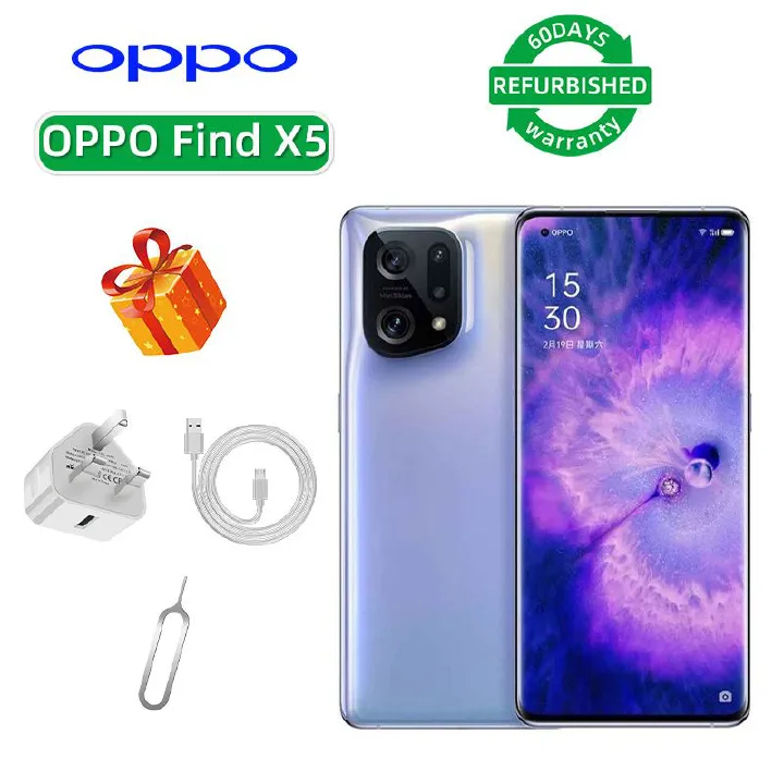 Refurbished phone OPPO Find X5 5G CPU Qualcomm Snapdragon 888 6.55-inch screen 50MP camera 4800mAh battery used phone