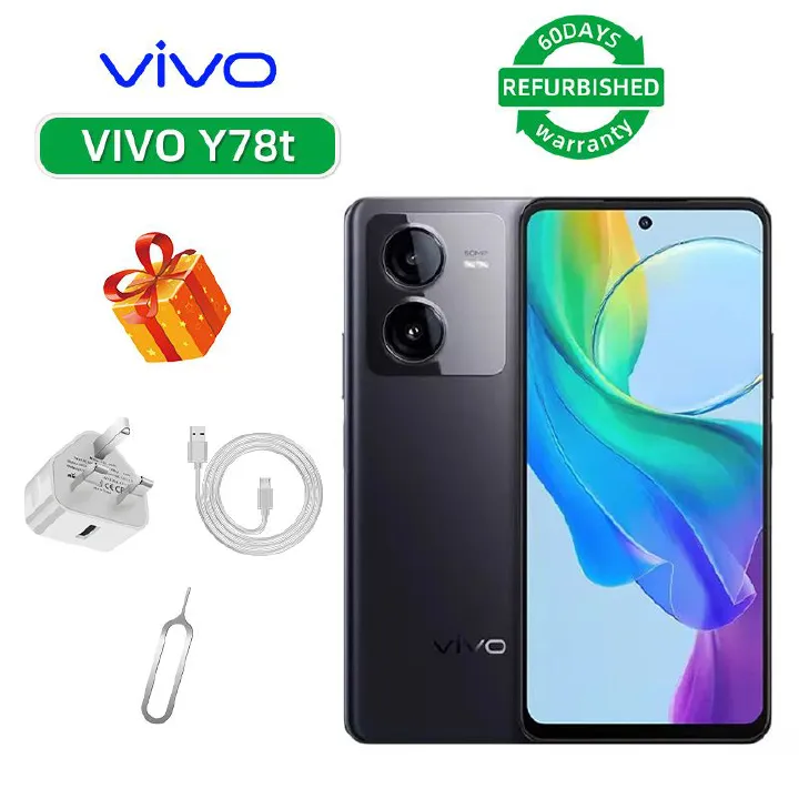 Refurbished phone vivo Y78t 5G 6.64-inch LCD screen CPU Qualcomm Snapdragon 6 Gen 1 50MP camera 6000mAh charge smartphone