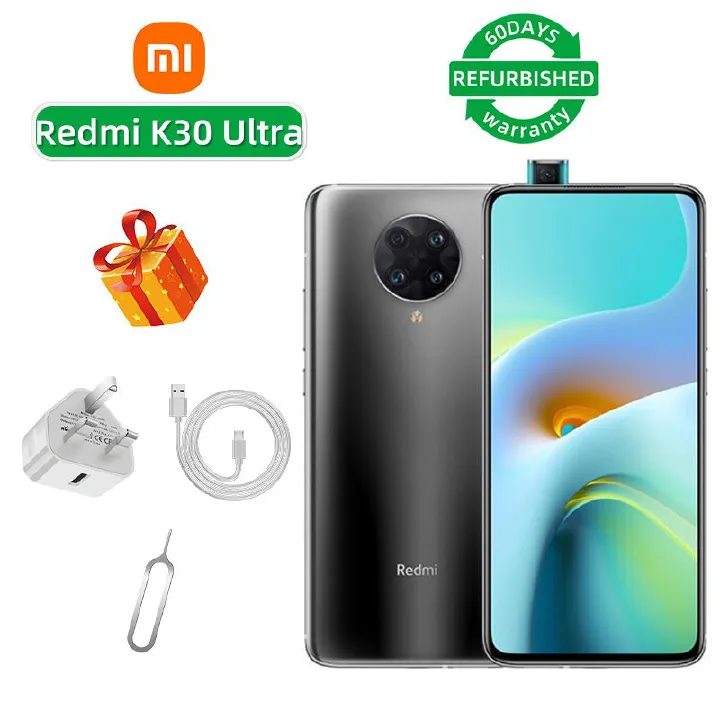 Refurbished Redmi K30 Ultra CPU MediaTek Dimensity 1000+ 6.67-inch AMOLED inch screen 64MP camera 4500mAh battery used phone