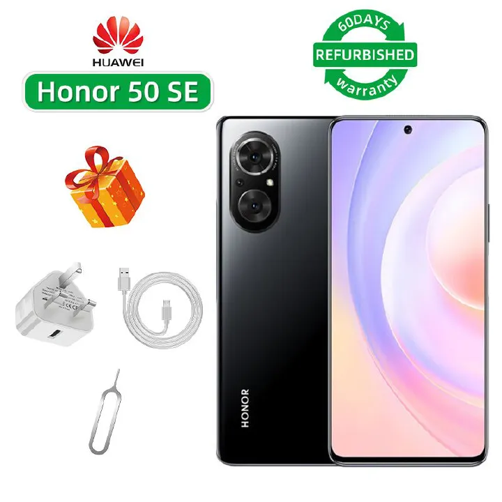 Refurbished Phone Honor 50 SE 5G CPU MediaTek Dimensity 900 6.78-inch Screen 100MP Camera 4000mAh used Phone