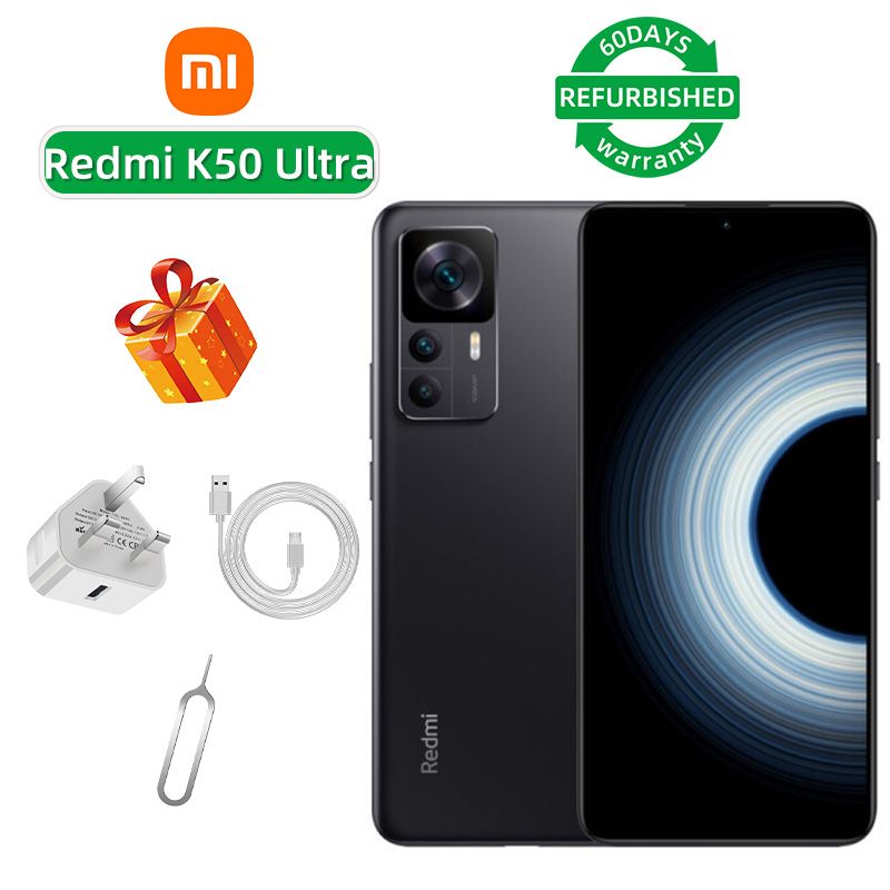 Refurbished Redmi K50 Ultra 5G CPU Qualcomm Snapdragon 8+Gen1 6.67-inch OLED screen 100MP camera 5000mAh battery used phone