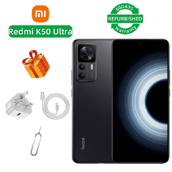 Refurbished Redmi K50 Ultra 5G CPU Qualcomm Snapdragon 8+Gen1 6.67-inch OLED screen 100MP camera 5000mAh battery used phone