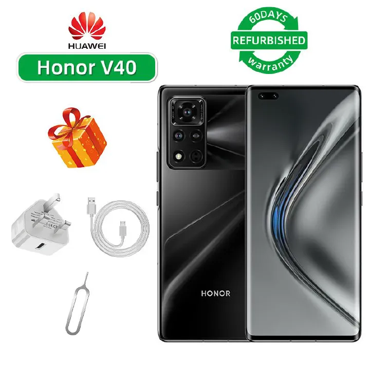 Refurbished Phone Honor V40 5G CPU MediaTek Dimensity 1000+ 6.72-inch Screen 50MP Camera 4000mAh used Phone