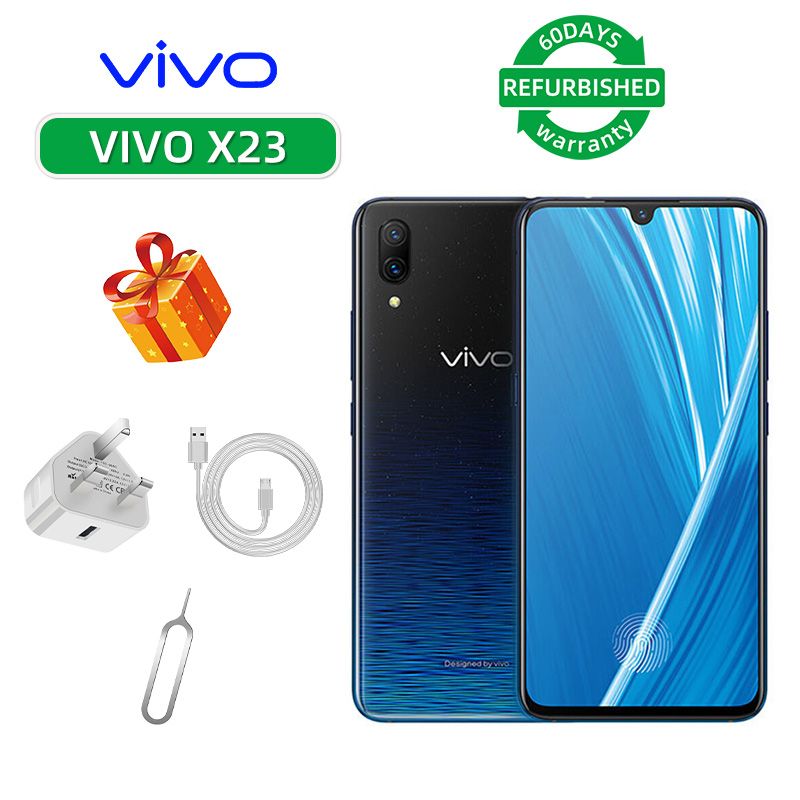 Refurbished vivo X23 4G 6.41-inch screen CPU Qualcomm Snapdragon 670AIE 12MP camera 3400mAh rechargeable smartphone
