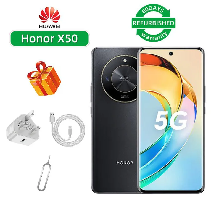 Refurbished Phone Honor X50 5G CPU Qualcomm Snapdragon 6 Gen1 6.78-inch Screen 108MP Camera 5800mAh used Phone