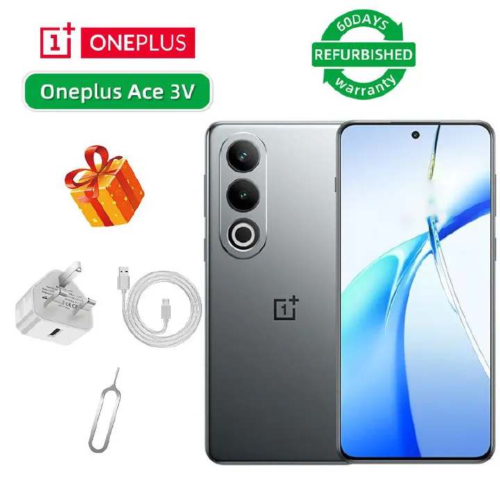 Refurbished Oneplus Ace 3V 5G 6.74-inch screen CPU Qualcomm Snapdragon 7+Gen3 50MP camera 5500mAh rechargeable smartphone