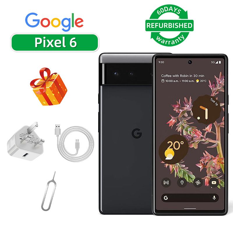 Refurbished Google Pixel 6 5G 6.4-inch Screen CPU Google Tensor 50MP 4614mAh Battery Mobile Phone