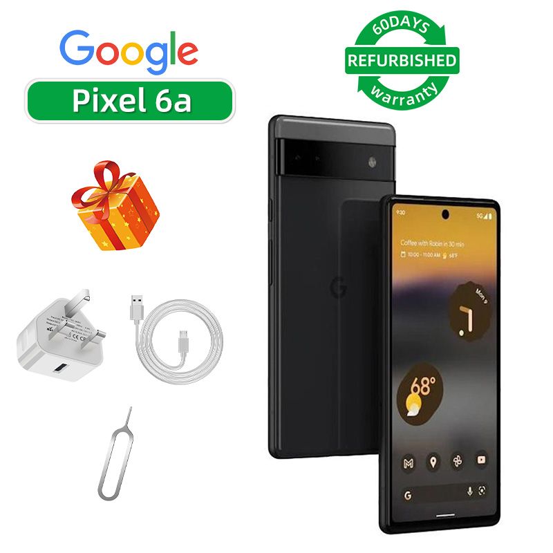 Refurbished Google Pixel 6a 5G 6.1-inch Screen CPU Google Tensor 12MP 4410mAh Battery Mobile Phone
