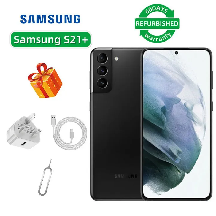 Refurbished Samsung Galaxy S21+ 5G 6.7-inch Screen CPU Qualcomm Snapdragon 888 12MP Camera 4800mAh Battery Mobile Phone