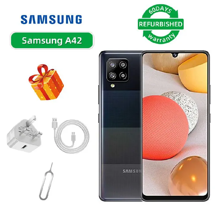Refurbished Samsung Galaxy A42 5G 6.6-inch Screen CPU Qualcomm Snapdragon 750G 48MP Camera 5000mAh Battery Mobile Phone