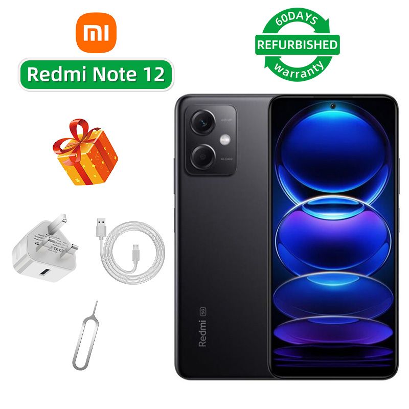 Refurbished Redmi Note 12 5G 6.67-inch Screen CPU Qualcomm Snapdragon 4 Gen1 48MP Camera 5000mAh Battery Smartphone
