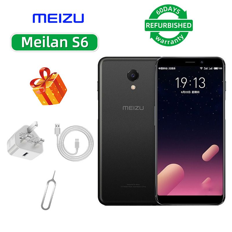 Refurbished Meizu Meilan s6 4G 5.7-inch Screen CPU Samsung Exynos 7872 16MP Camera 3000mAh Battery Smartphone