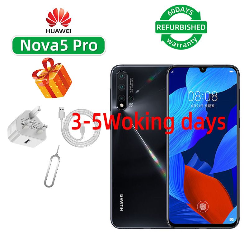 Refurbished phone huawei nova 5 pro Original 8+128GB Mobile Phone smart phones 6.39inch Dual SIM